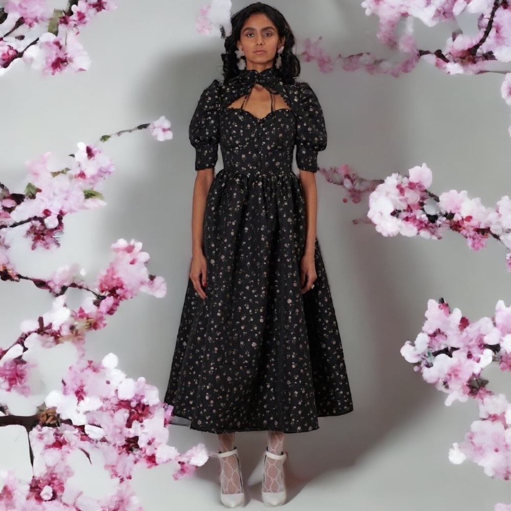 Sister Jane Agnes Jacquard Midi Dress Sz XS - Picture 2 of 16